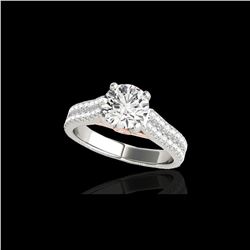 2.11 ctw Certified Diamond Pave Ring 10K White & Rose Gold
