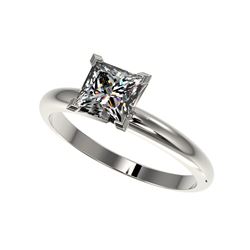 1.25 ctw Certified VS/SI Quality Princess Diamond Ring 10K White Gold