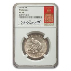 1925-S California Diamond Jubilee Half Dollar MS-67 NGC