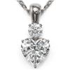 Image 1 : 0.9 ctw Heart Diamond Designer Necklace 18K White Gold