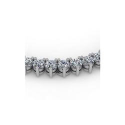 25 ctw 3 Prong Graduated Diamond Riviera Necklace 14K White Gold