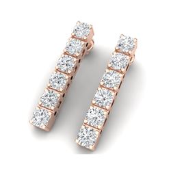 3 ctw Certified VS/SI Diamond Earrings 18K Rose Gold