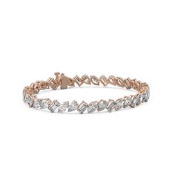 11 ctw Mix Cut Diamonds Designer Bracelet 18K Rose Gold