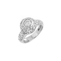 2.20 ctw Certified VS/SI Diamond Ring 18K White Gold