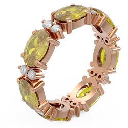 7.64 ctw Canary Citrine Ring 18K Rose Gold