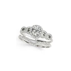 1.43 ctw Certified VS/SI Diamond 2pc Wedding Set 14K White Gold