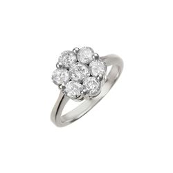 1.50 ctw Certified VS/SI Diamond Ring 18K White Gold