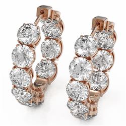 15.2 ctw Diamond Designer Earrings 18K Rose Gold