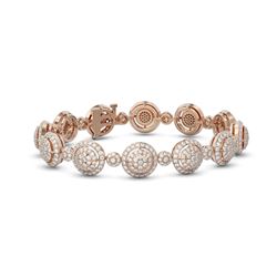 10.5 ctw Diamond Designer Bracelet 18K Rose Gold