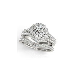 2.35 ctw Certified VS/SI Diamond 2pc Wedding Set Halo 14K White Gold