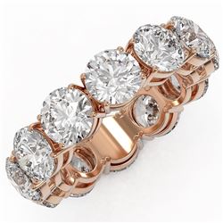 9.12 ctw Diamond Designer Eternity Ring 18K Rose Gold
