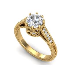 1.25 ctw VS/SI Diamond Art Deco Ring 18K Yellow Gold