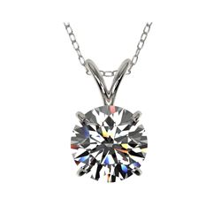 1.50 ctw Certified Quality Diamond Necklace 10K White Gold