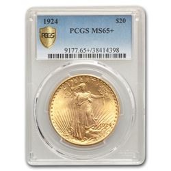 1924 $20 Saint-Gaudens Gold Double Eagle MS-65+ PCGS