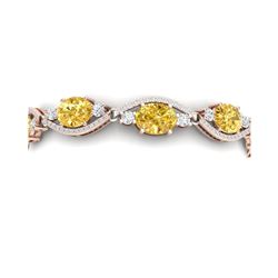 18.3 ctw Canary Citrine & VS Diamond Bracelet 18K Rose Gold