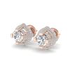 Image 1 : 2.75 ctw VS/SI Diamond Micro Pave Stud Earrings 18K Rose Gold