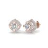 Image 2 : 2.75 ctw VS/SI Diamond Micro Pave Stud Earrings 18K Rose Gold
