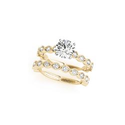 2.02 ctw Certified VS/SI Diamond 2pc Wedding Set 14K Yellow Gold