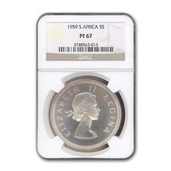 1959 South Africa 5 Shillings PF-67 NGC