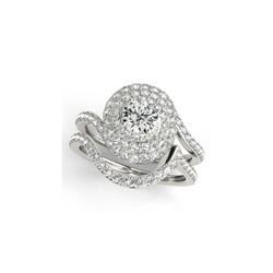2.23 ctw Certified VS/SI Diamond 2pc Wedding Set Halo 14K White Gold