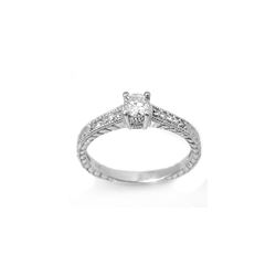 0.70 ctw Certified VS/SI Diamond Solitaire Ring 18K White Gold