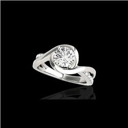1.15 ctw Certified Diamond Solitaire Ring 10K White Gold