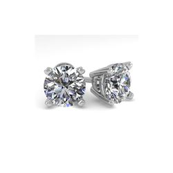 2.53 ctw Certified VS/SI Diamond Stud Earrings 18K White Gold