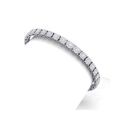 5 ctw Certified SI/I Diamond Halo Bracelet 18K White Gold