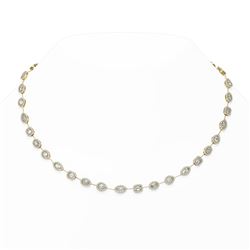 15 ctw Mix Cut Diamonds Designer Necklace 18K Yellow Gold
