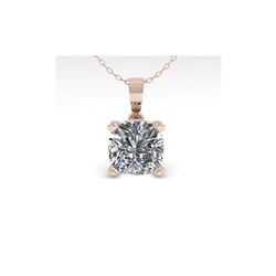 .50 ctw VS/SI Cushion Diamond Designer Necklace 18K White Gold