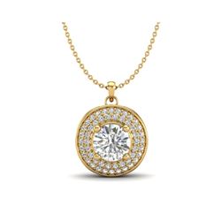 1.25 ctw VS/SI Diamond Solitaire Art Deco Necklace 18K Yellow Gold