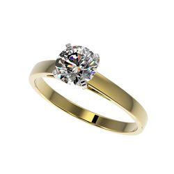 .97 ctw Certified Quality Diamond Engagement Ring 10K Yellow Gold