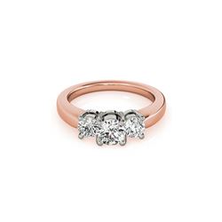 1.45 ctw VS/SI Diamond 3 Stone Ring 18K Rose Gold