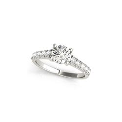 1.55 ctw Certified VS/SI Diamond Ring 18K White Gold