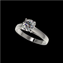 1.55 ctw Certified Quality Diamond Engagement Ring 10K White Gold