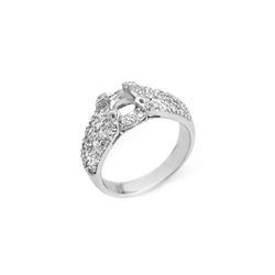 0.75 ctw Certified VS/SI Diamond Ring 18K White Gold