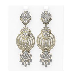 17.74 ctw Diamond Earrings 18K Yellow Gold