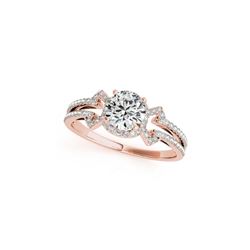 1.36 ctw Certified VS/SI Diamond Ring 18K Rose Gold