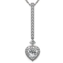 1.3 ctw Heart Diamond Designer Necklace 18K White Gold