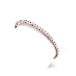 4 ctw Certified SI/I Diamond Bracelet 18K Rose Gold
