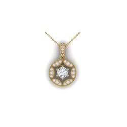 1.5 ctw VS/SI Diamond Art Deco Stud Necklace 14K Yellow Gold