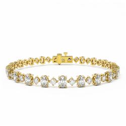 11.5 ctw Oval Diamond Designer Bracelet 18K Yellow Gold