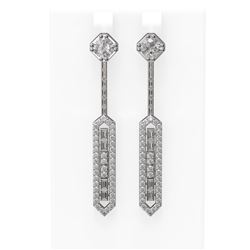 4.94 ctw Diamond Earrings 18K White Gold