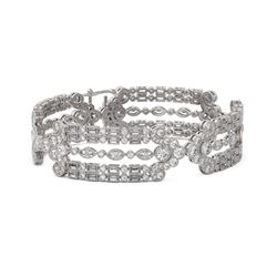 19 ctw Mixed Cut Diamond Designer Bracelet 18K White Gold