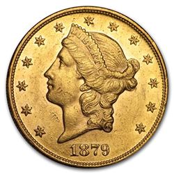 1879 $20 Liberty Gold Double Eagle AU