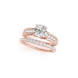 1.04 ctw Certified VS/SI Diamond 2pc Wedding Set 14K Rose Gold