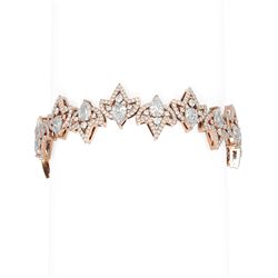 14.29 ctw Diamond Bracelet 18K Rose Gold