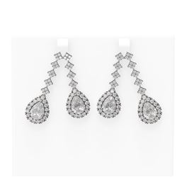 10.25 ctw Diamond Earrings 18K White Gold