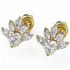 Image 1 : 1.75 ctw Heart Diamond Designer Earrings 18K Yellow Gold
