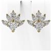 Image 2 : 1.75 ctw Heart Diamond Designer Earrings 18K Yellow Gold